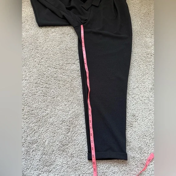 NWT Popular 21 Paperbag Pants With Tie Black Large - Picture 3 of 9